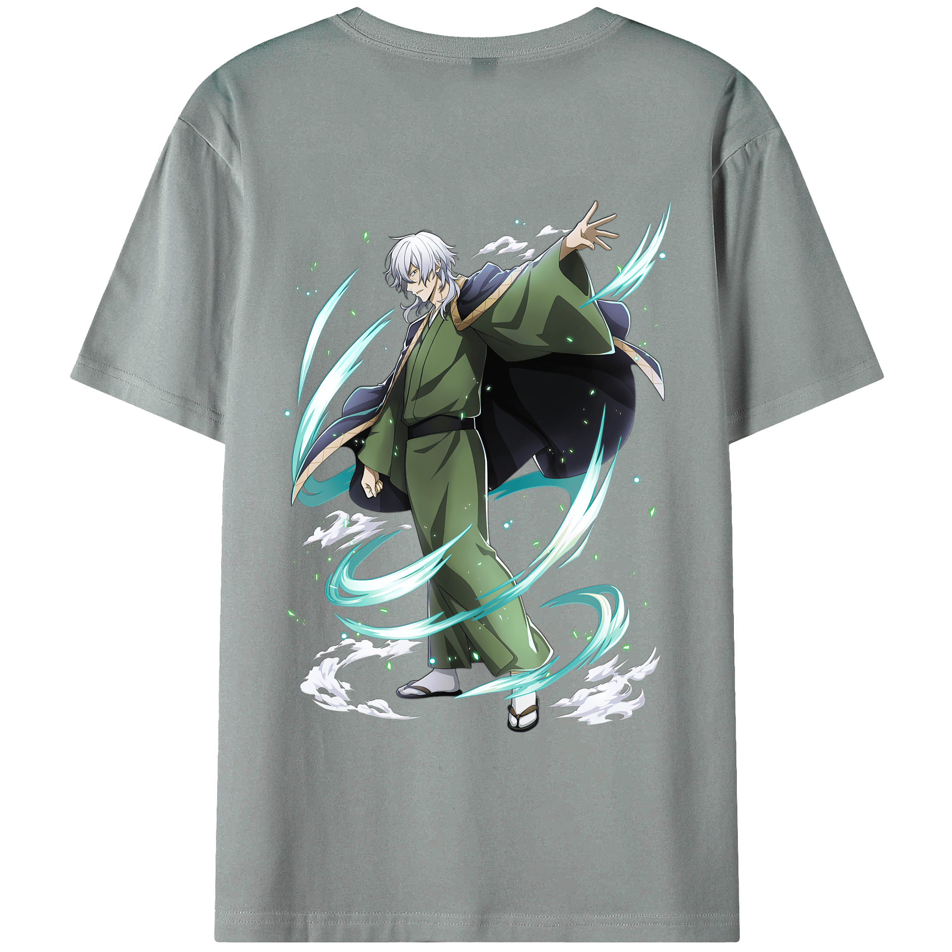 （画像用） 文豪ストレイドッグス Bungo Stray Dogs 綿100％ メンズ半袖Tシャツ（バックプリント） 通気性